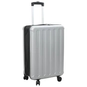 vidaXL Zložljiv Kovček Trda Lupina 24 Srebrna 43x27x66 cm ABS