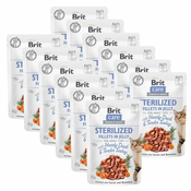 Brit Care Cat Sterilized Fillets in Jelly with Hearty Duck & Tender Turkey 12 x 85 g