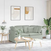 Modularna sofa s jastucima, baršunasta, svijetlosiva