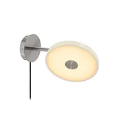 UMAGE LED-stenna svetilka Asteria Short, bela, jeklo, vtič - spalnica - Dizajn - bela, jeklena - Kovina