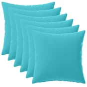 vidaXL Prevleka za blazino 6 pcs HEERLEN Turkizna 45 x 45 cm Poliester