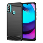 Silikonski ovitek za Motorola E20/E30/E40 - mat carbon črn