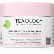 Teaology Green Tea Glycolic Body Cream vlažilna krema za telo z gladilnim učinkom 260 ml