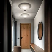 Linea Light LED stropna svetilka Stilo_S, črna, O 35 cm - Dnevna soba/jedilnica - Sodobni - črna, bela - Aluminij