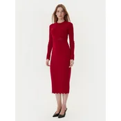 TWINSET Pletena obleka 252TP3040 Rdeča Slim Fit