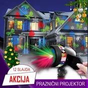 LED projektor sa 12 praznicnih slajdova