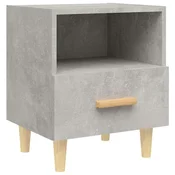 Vidaxl Nočna omarica betonsko siva 40x35x47 cm