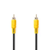 Nedis Kompozitni video kabel | RCA moški | RCA moški | Ponikljano | 480p | 10,0 m | Okrogla | PVC | Črna | Oznaka
