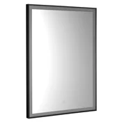AQUALINE Elegantno Pravokotno LED Zrcalo CORNA 60x80 cm, Mat Črna, Stik Sens, Stmjljivo
