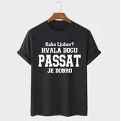 MAFIMI Majica Kako ljubav hvala bogu PASSAT je dobro, Crna