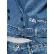 KARL LAGERFELD JEANS Prehodna jakna moder denim/bela