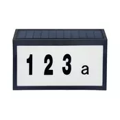 LED solarni kucni broj NUMERO LED/3,7V 6000K 1200 mAh IP44 crna