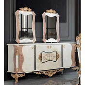 Casa Padrino luxury baroque sideboard and 2 mirrors white/cream/brown/gold - Luxury furniture in baroque style - Baroque furniture - Baroque furnishings - Noble & Magnificent