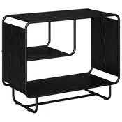 vidaXL Komoda Črni hrast 80 x 37.5 x 64.5 cm Predelan les