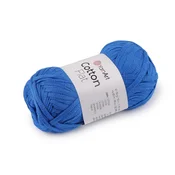 Pletena preja Bombaž ploščata 50 g - (6736) modra