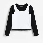 Reserved - Rebrasta dvoslojna bluza