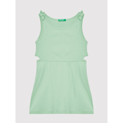United Colors Of Benetton Poletna obleka 3HCGCV005 Zelena Regular Fit