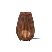 Namizna svetilka Bover LED Amphora, rjava/ratan-rjava, 47 cm - Dnevna soba/jedilnica - Dizajn - rjava, ratan-rjava - Aluminij
