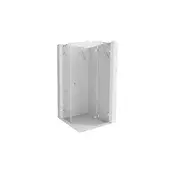Mexen Lunar L petkotni pravokotna kabina za prhanje desna 80 x 80 cm, prozorna, krom - 831L-080P-080L-01-00-P