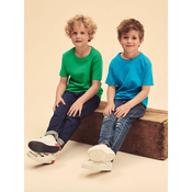 Green childrens t-shirt in combed cotton Fruit of the Loom