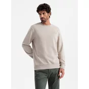 Ombre Mens mélange sweatshirt with embroidered logo - beige