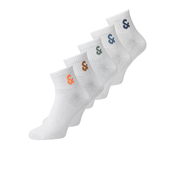 JACK & JONES Čarape MIKE, plava / smeđa / narančasta / bijela