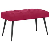 Vidaxl Klop s gumbnim oblazinjenjem Vinorodna rdeča 80 x 40 x 46 cm