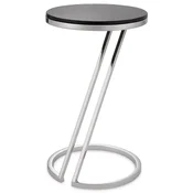 Casa Padrino luxury side table silver/gray A� 36 x H. 60 cm - Stainless steel table with glass top - Living room furniture - Luxury furniture - Luxury furnishings - Luxury interior