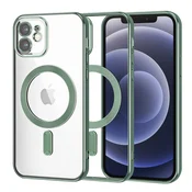 Ovitek Techsuit Luxury Crystal MagSafe za iPhone 12 - deep green