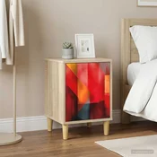 Vidaxl Nočna omarica HEESCH 2 kos Sonoma hrast 36 x 33 x 50 cm