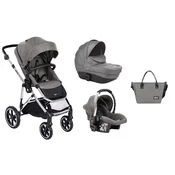 Kikka Boo Kolica Thea 3in1 set sa auto sedištem i tvrdom korpom Light Grey