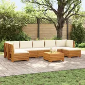 Set vanjskih sofa s jastukom 8 Komad Smeda Cvrsto drvo akacije