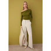 Trendyol Milla ženska bluza Twoaw26Bz00138, Maslinasto zelena-zelena