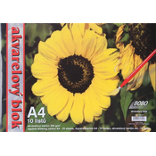 Akvarelni blok A4, prazen, 10 listov