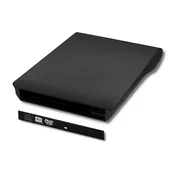 Ohišje/ležišče za optični pogon Qoltec CD/DVD SATA | USB 2.0 | 12,7 mm | vgrajen kabel