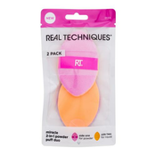 Real Techniques Miracle 2-In-1 Powder Puff Duo aplikator za ličenje 2 kos