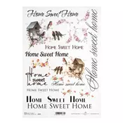 Rižin papir A4 ITD - Home Sweet Home (Rižin papir za dekupaž)