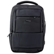 slomart Mestni/poslovni nahrbtnik LEAN z USB, prsni pas, črn, 26L