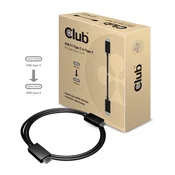 KAB Club3D USB TYPE C 3.1 GEN 2 MUŠKI NA TYPE C MUŠKI USB 3.1 (10 Gbps) Type C PD 100 W 0,8 m/2,6 ft kabel Podržava 4K60HZ CAC-1522