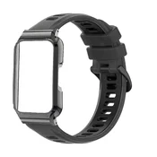 INF Zamenjava/kompatibilni del – Huawei Band 11 silikonski pas z okvirjem Black, (5000286187)