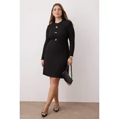 Trendyol Curve Ženska haljina Tbbaw26Ah00088, Crna