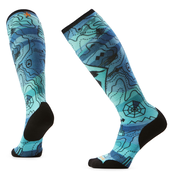 Smartwool Ski Targeted Cushion Topo Treasures Print OTC dámske podkolienky, nightfall blue (M)