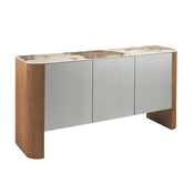 Angel Cerdá Bivak srebrni les, oreh in porcelanast marmornat vrh, (21327957)