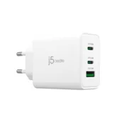 j5create JUP3365E-EN punjač za mobitel Slušalice, Mobilno računalo, Mobilni telefon, Prijenosno računalo, Prijenosna igraća konzola, Pametni sat, Tablet Bijelo AC Brzo punjenje U zatvorenom