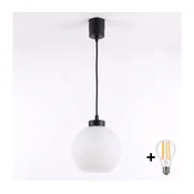 Brilagi - LED luster na sajli RETRO GLASS 1xE27/60W/230V precnik 15 cm crna/bela