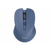 Miš TRUST Mydo Silent v2, optički, bežični, USB, plavi (25041)