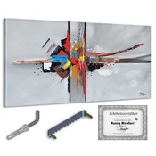 shumee Monica Mirafiori I 100 % ROČNO POSLIKANA I Abstraktna slika 140x70cm | Ročno poslikana slika | Akrilna slika | Zelo velika akrilna slika I Moderna umetnost I Umetniške slike