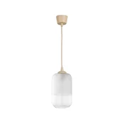 Brilagi - LED viseči lestenec na vrvici RETRO GLASS 1xE27/60W/230V O 14 cm bež/bela