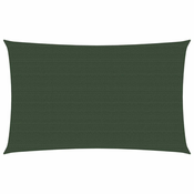 shumee Senčno jadro 160 g/m2 temno zeleno 6x8 m HDPE