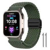 Pleteni pašček za pametno uro Garett Kids Vibe AI 4G 20 mm, zelen